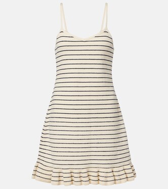 Striped cotton-blend minidress | JW Anderson