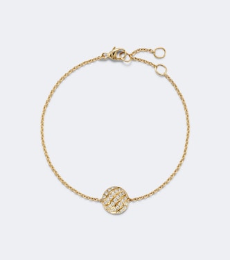 Sculpted Cable 18kt gold chain bracelet with diamonds | David Yurman