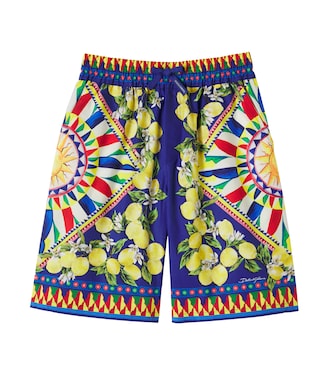 Bermuda Carretto en coton à imprimé  | Dolce&Gabbana Kids