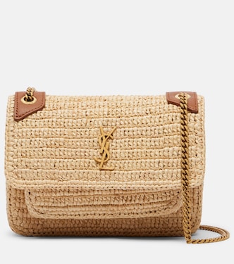 Borsa a spalla Niki Mini in rafia | Saint Laurent