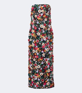 Embellished floral organza cocktail dress | Carolina Herrera