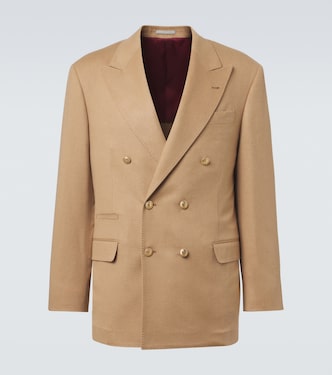 Veste de costume en poil de chameau | Brunello Cucinelli