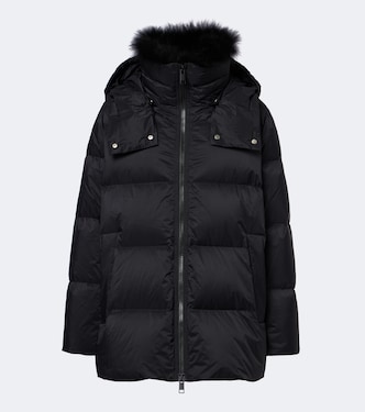 Hooded padded down jacket | Yves Salomon