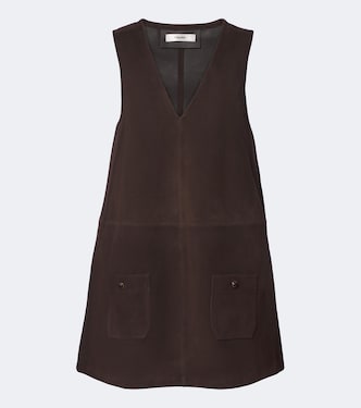 Minikleid aus Veloursleder | Frame