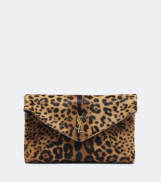 Cassandre leopard-print calf hair pouch | Saint Laurent