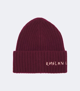 Gorro acanalado de cachemir con logo | Ruslan Baginskiy