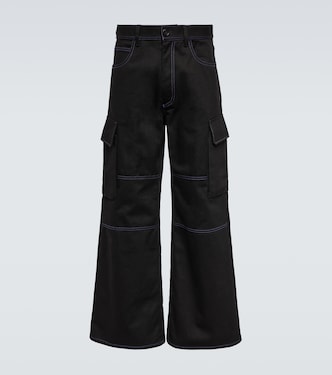 Wide-leg cotton gabardine cargo pants | Marni