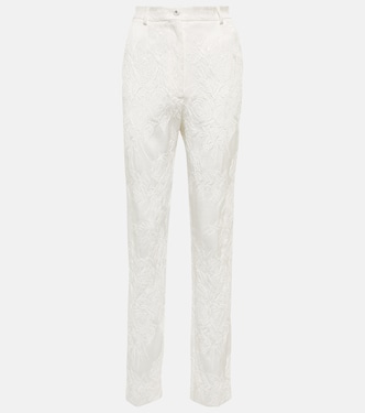 Pantalon taille haute à fleurs | Dolce&Gabbana