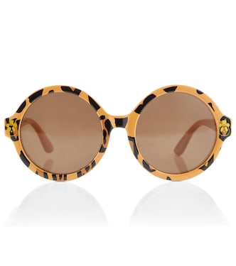 Leopard-print round sunglasses | Mini Rodini