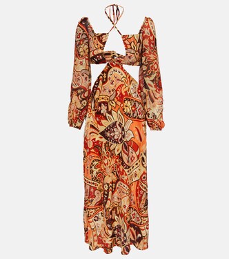 Kamilla printed georgette maxi dress | Rixo