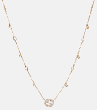 Collier Interlocking G en or 18 ct et diamants | Gucci