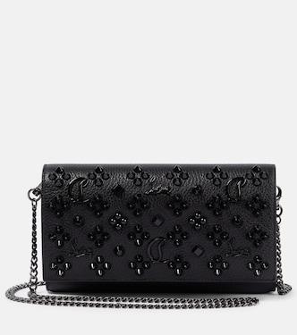 Paloma embellished leather wallet on chain | Christian Louboutin