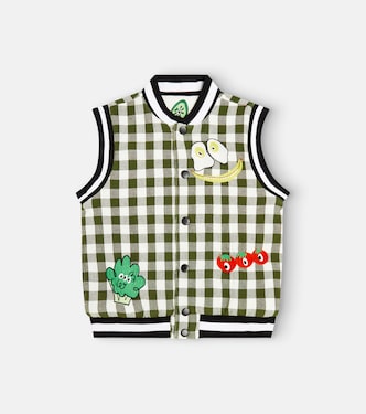 Appliqué checked cotton vest | Stella McCartney Kids