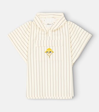 Owl pinstriped rain poncho | Mini Rodini