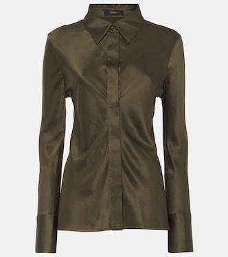 Brunel silk satin blouse | Joseph