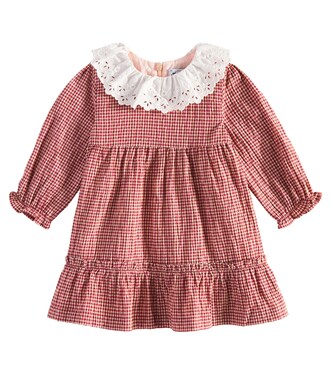 Baby lace-trimmed checked dress | Tartine et Chocolat