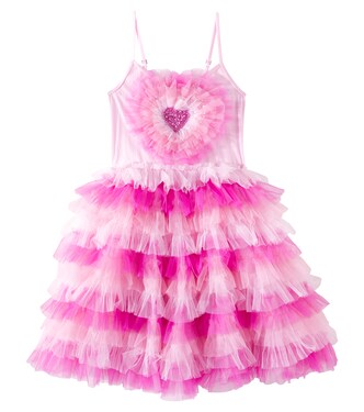 Heartburst ruffled jersey and tulle dress | Tutu Du Monde