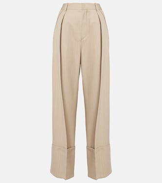 Pantalon ample en laine vierge | Victoria Beckham
