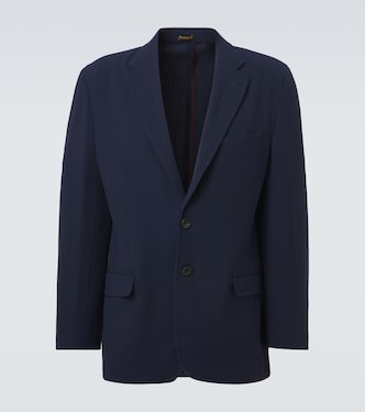 Striped single-breasted wool blazer | Rubinacci