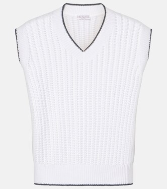 Cotton sweater vest | Brunello Cucinelli