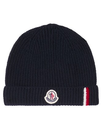 Baby ribbed-knit virgin wool beanie | Moncler Enfant