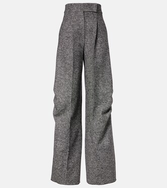 Pantalon ample Simone en tweed de laine et soie | Max Mara