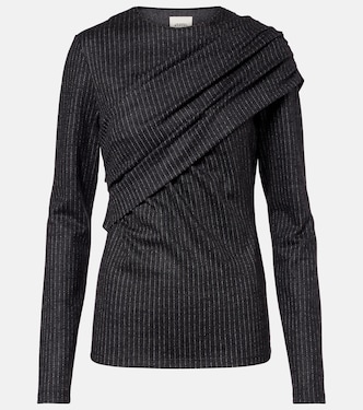 Asna chalk stripe wool and cotton top | Isabel Marant