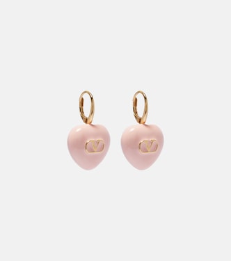 Cœur Royal VLogo enamel earrings | Valentino
