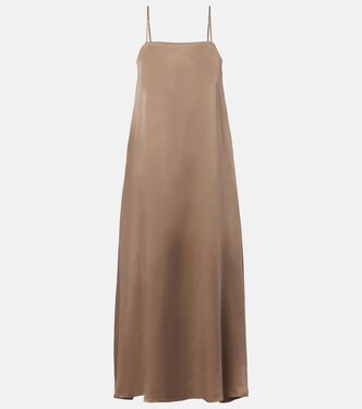Melfi silk twill maxi dress | Asceno