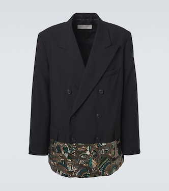 Embellished double-breasted wool blazer | Dries Van Noten