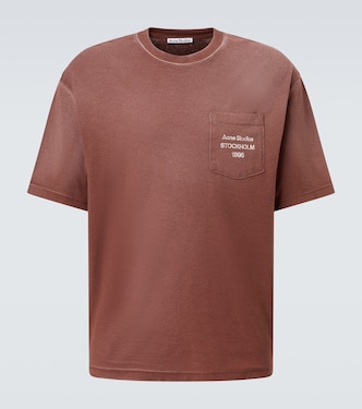T-shirt en coton mélangé à logo | Acne Studios