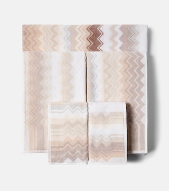 Giacomo Zigzag set of 5 cotton terry towels | Missoni