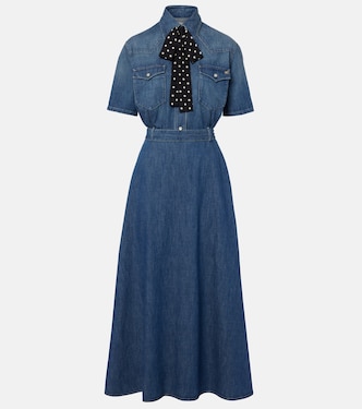 Abito polo di jeans con cintura | Valentino