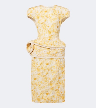 Floral-appliqué floral cotton-blend midi dress | Magda Butrym
