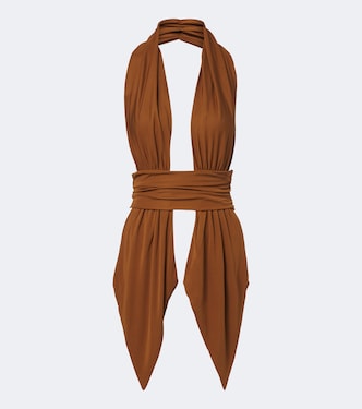 Scarf halterneck jersey top | Christopher Esber