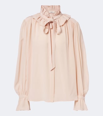 Ruffled silk chiffon blouse | Chloé