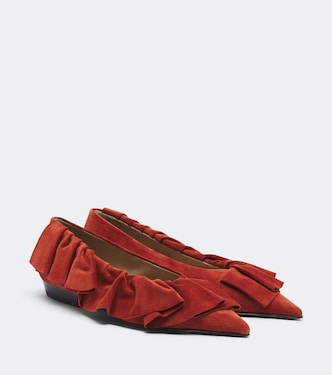 Ruffled suede flats | JW Anderson