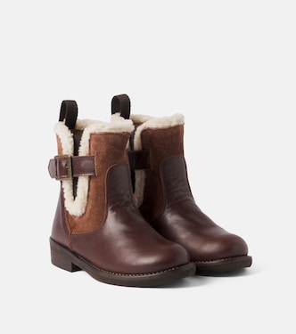 Shearling-trimmed ankle boots | PèPè