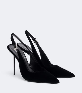 Lidia velvet slingback pumps | Paris Texas