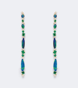 18kt gold drop earrings with gemstones | Suzanne Kalan