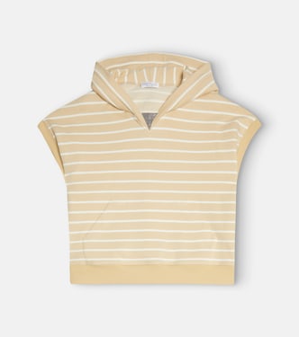 Embellished cotton vest | Brunello Cucinelli Kids