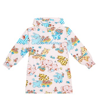 Printed jersey hooded dress | Moschino Kids
