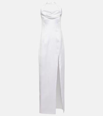 Bridal halterneck satin gown | Rasario