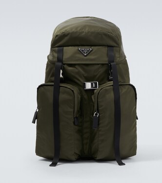 Re-Nylon leather-trimmed backpack | Prada