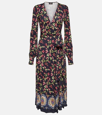 Printed jersey wrap dress | Etro
