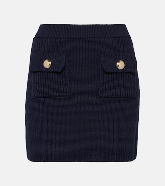 Ribbed-knit wool miniskirt | Miu Miu