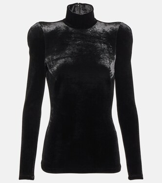 Velvet turtleneck top | Balenciaga