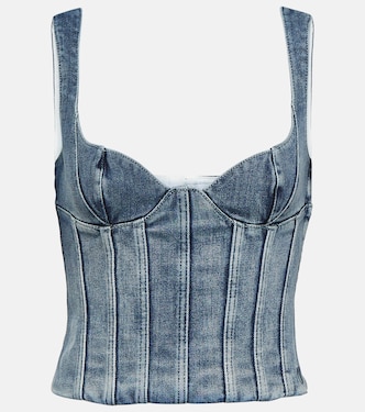 Bustier-Top aus Denim | Off-White