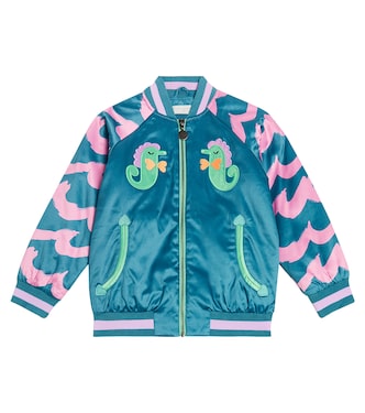 Bomber in misto cotone con stampa | Stella McCartney Kids