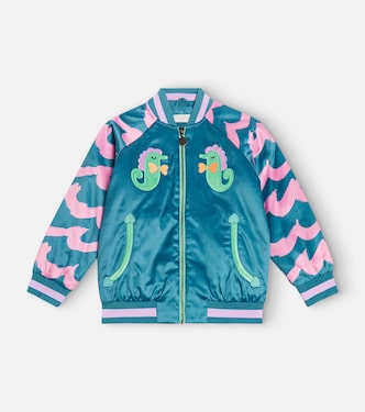 Bedruckte Bomberjacke aus Baumwollgemisch | Stella McCartney Kids